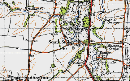 Old map of Stoke Rochford in 1946