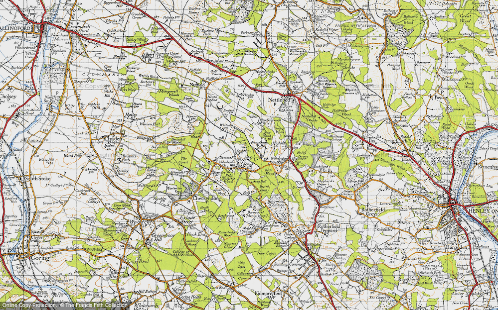 Old Map of Stoke Row, 1947 in 1947
