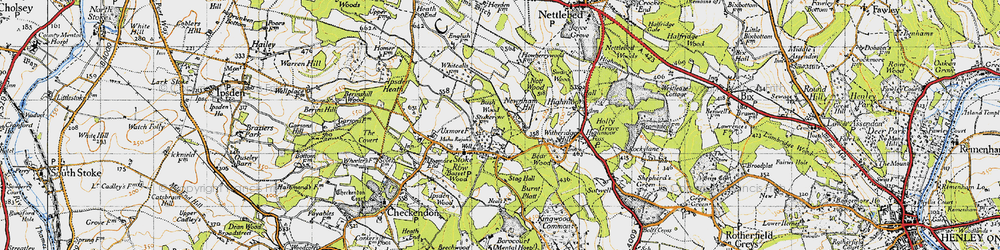 Old map of Wyfold Court in 1947