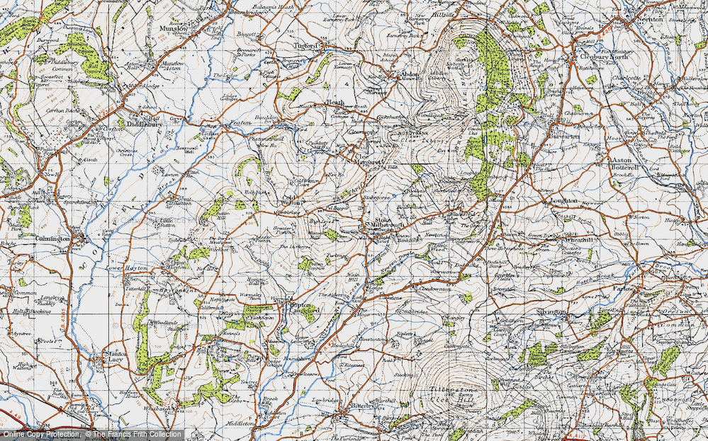 Old Map of Stoke St Milborough, 1947 in 1947