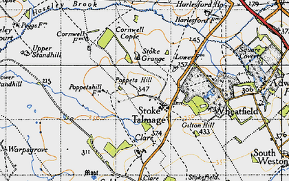 Old map of Stoke Talmage in 1947