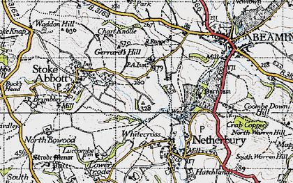 Old map of Stoke Water in 1945
