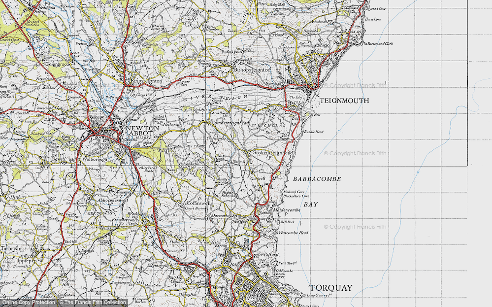 Old Map of Stokeinteignhead, 1946 in 1946