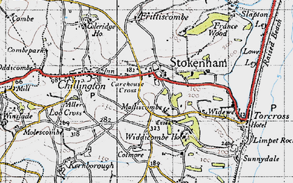 Old map of Stokenham in 1946