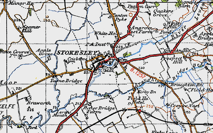 Old map of Stokesley in 1947