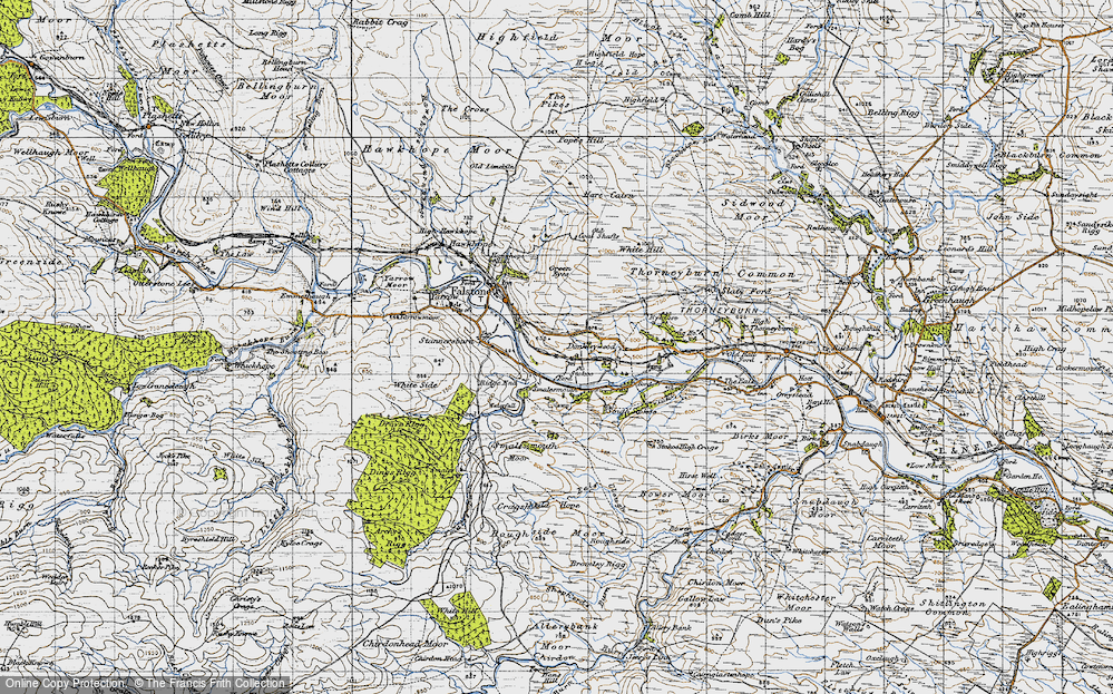 Old Map of Stokoe, 1947 in 1947