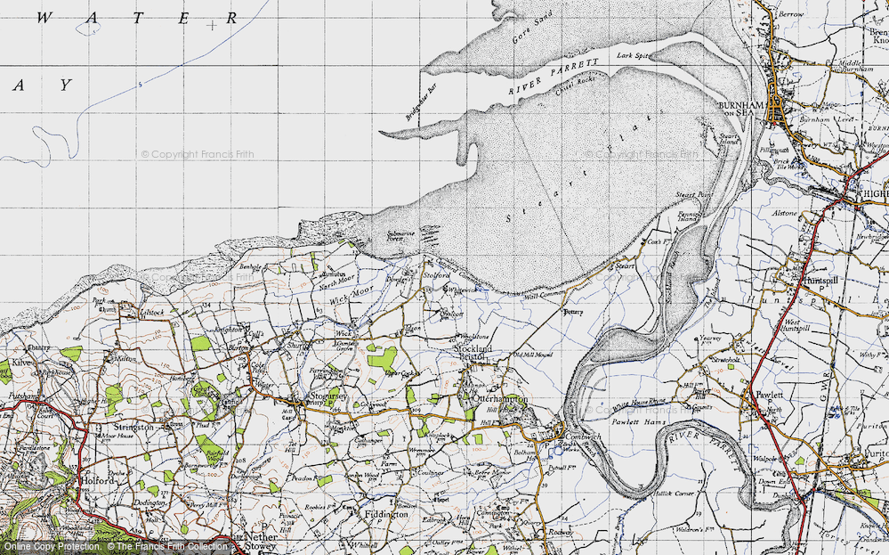 Old Map of Stolford, 1946 in 1946