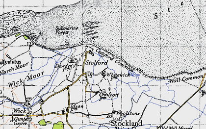 Old map of Stolford in 1946