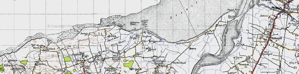 Old map of Stolford in 1946