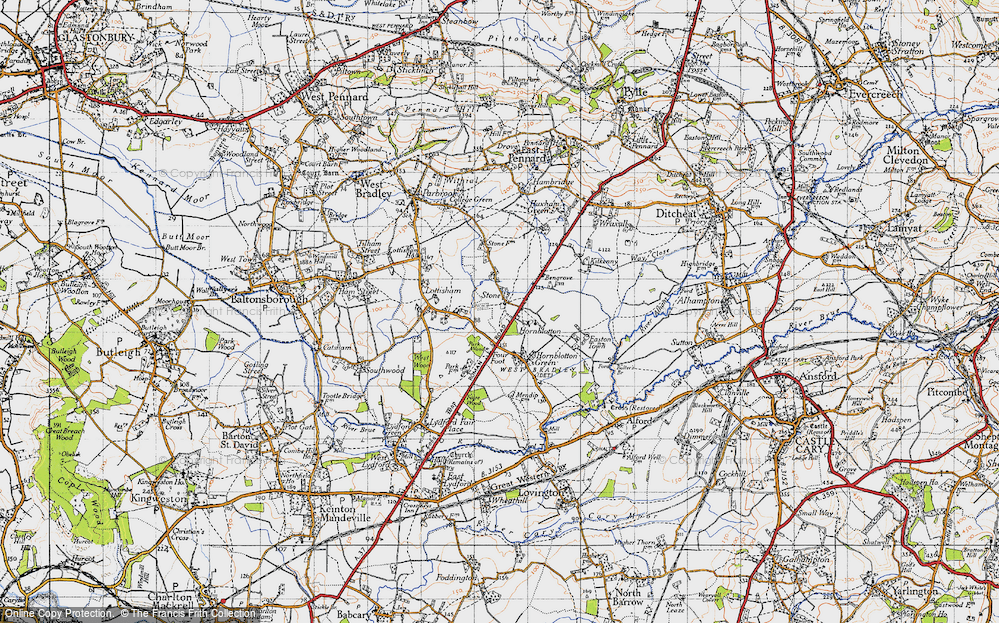 Old Map of Stone, 1946 in 1946