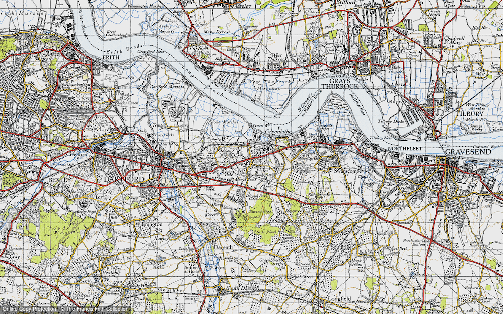 Old Map of Stone, 1946 in 1946