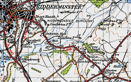 Old map of Stone in 1947