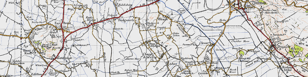 Old map of Stone Allerton in 1946