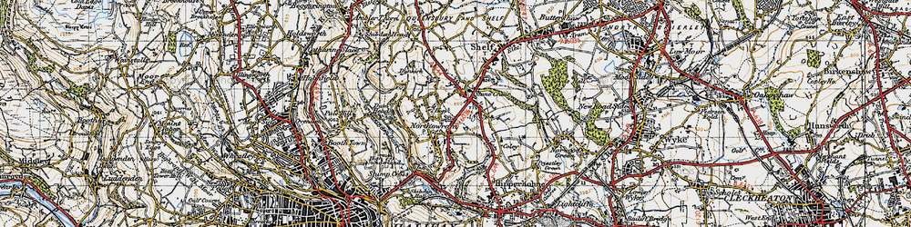 Old map of Stone Chair in 1947