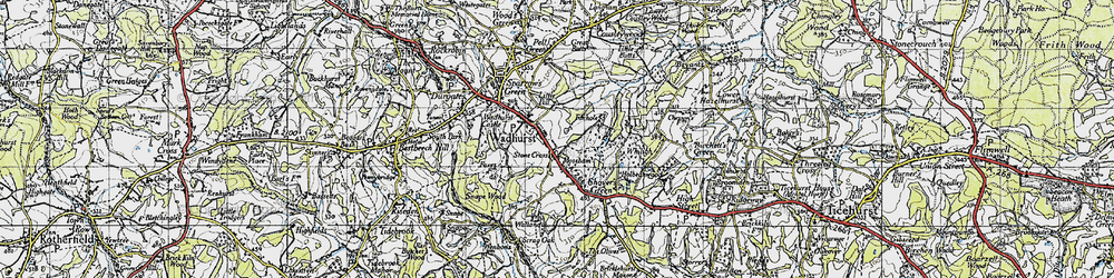 Old map of Moseham in 1940