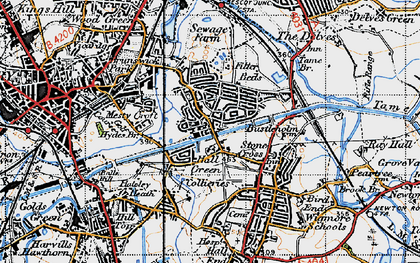 Old map of Stone Cross in 1946