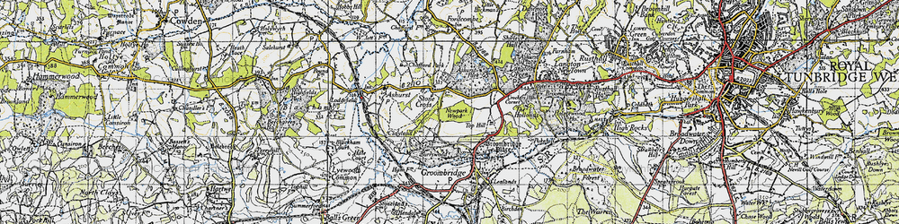Old map of Stone Cross in 1946