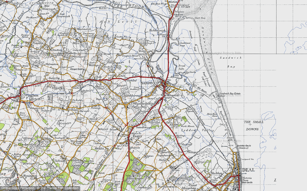 Old Map of Stone Cross, 1947 in 1947