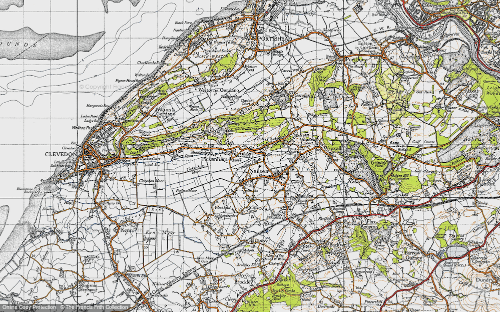 Old Map of Historic Map covering Lime Breach Wood in 1946