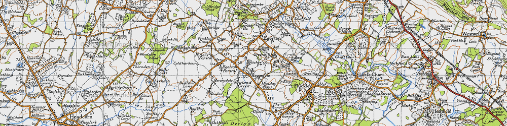 Old map of Stone Hill in 1940