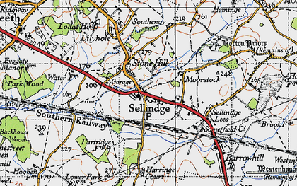 Old map of Stone Hill in 1940