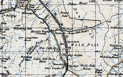 Old map of Widdale Great Tarn in 1947