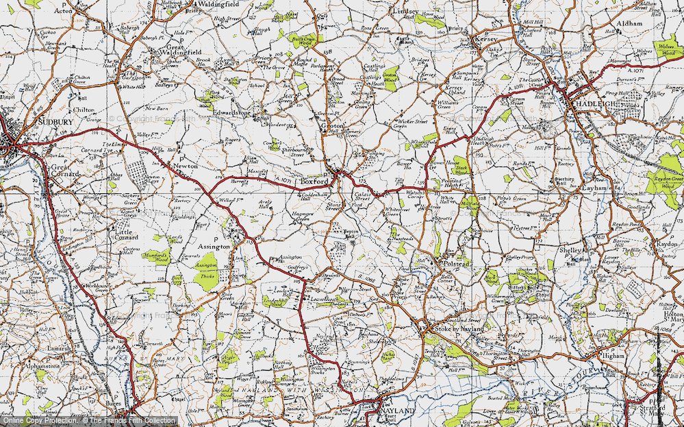 Old Map of Stone Street, 1946 in 1946