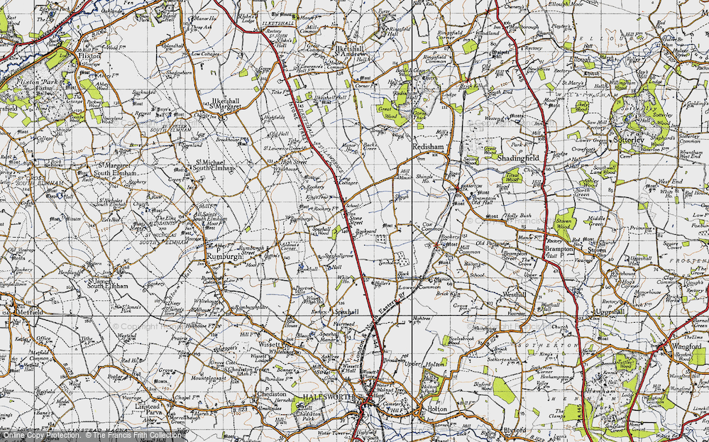 Old Map of Stone Street, 1946 in 1946