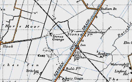 Old map of Bedlam Br in 1946