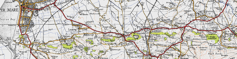 Old map of Stonebridge in 1946