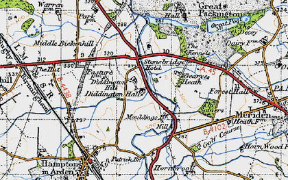 Old map of Stonebridge in 1947
