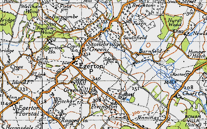 Old map of Stonebridge Green in 1940
