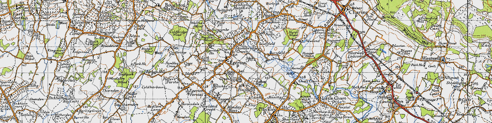 Old map of Stonebridge Green in 1940