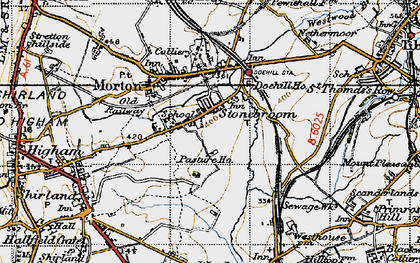 Old map of Stonebroom in 1947