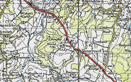 Old map of Stonecrouch in 1940
