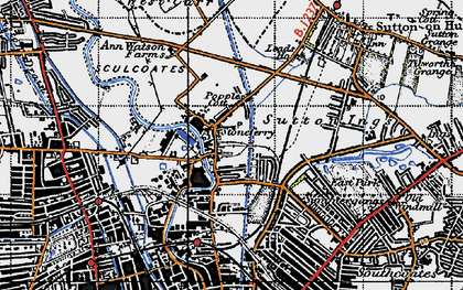 Old map of Stoneferry in 1947
