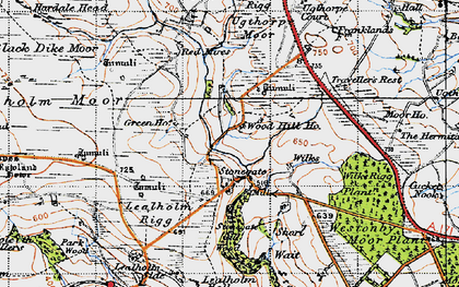 Old map of Stonegate in 1947