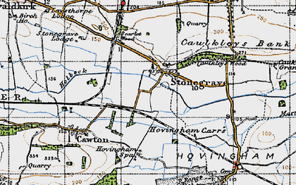 Old map of Stonegrave in 1947