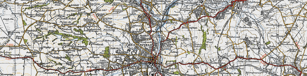 Old map of Stonegravels in 1947