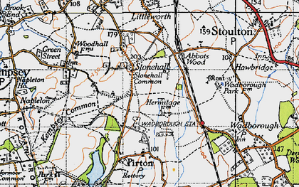 Old map of Stonehall in 1947