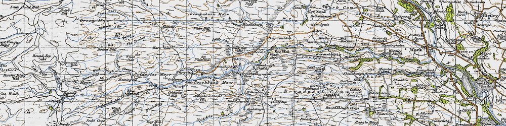 Old map of Stonehaugh in 1947