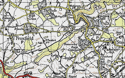 Old map of Broadhanger in 1945