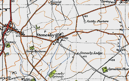 Old map of Stonesby Spinney in 1946