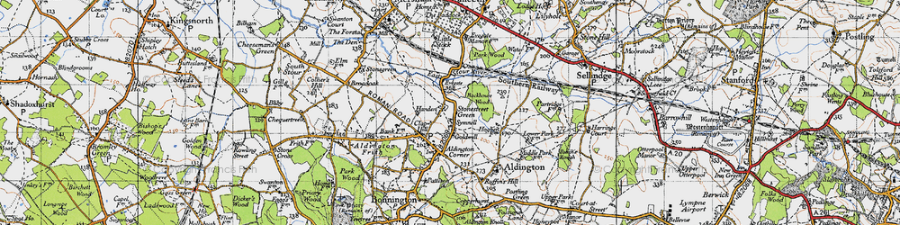 Old map of Blackhouse Wood in 1940