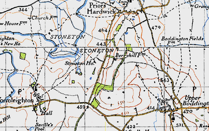 Old map of Stoneton in 1946