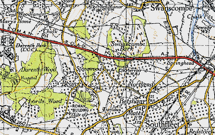 Old map of Stonewood in 1946