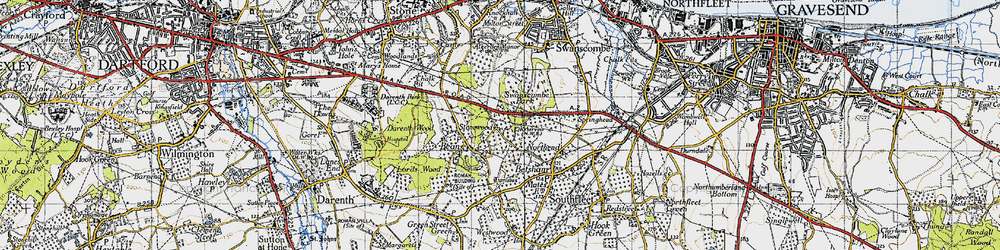 Old map of Stonewood in 1946