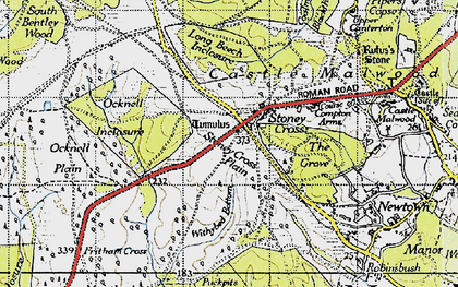Old map of Bratley Arch in 1940