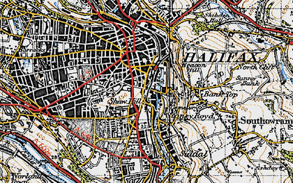 Old map of Stoney Royd in 1947