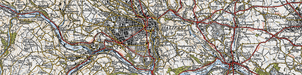 Old map of Stoney Royd in 1947